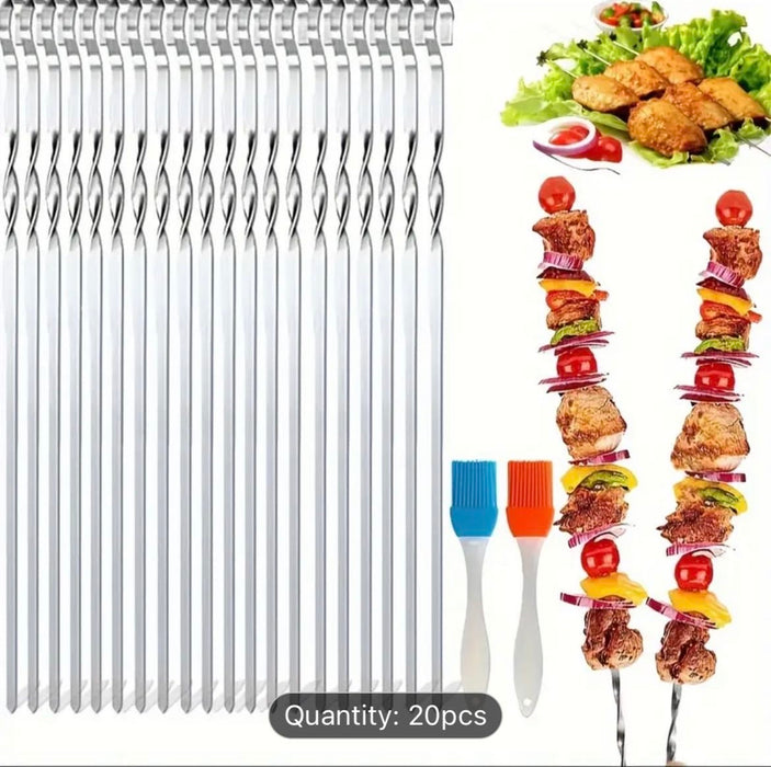 Stainless Steel Skewers 20Pcs