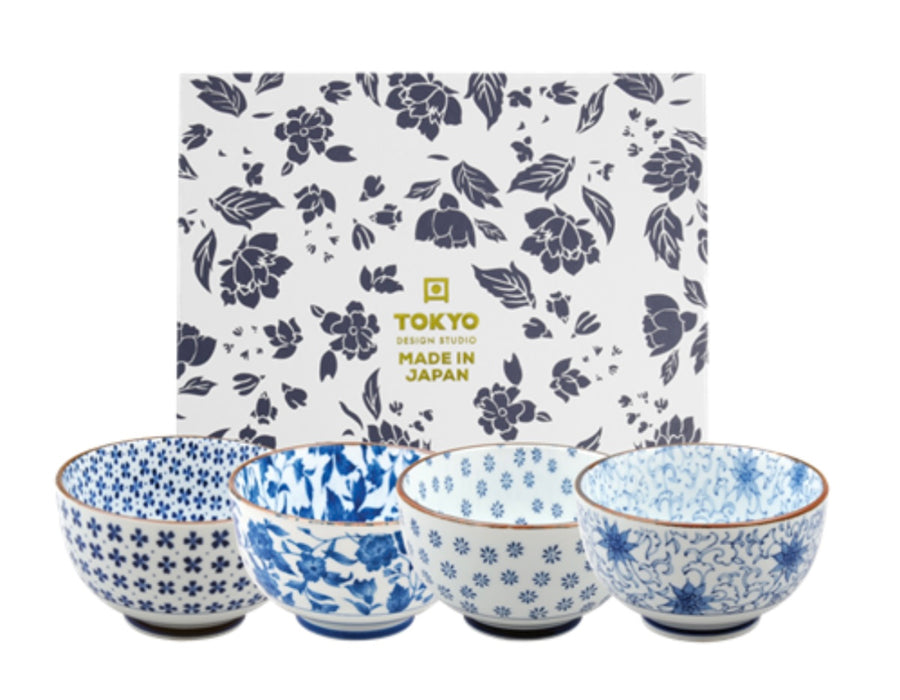 Mixed Bowls, Blue Flower Giftset 550ml - B922020