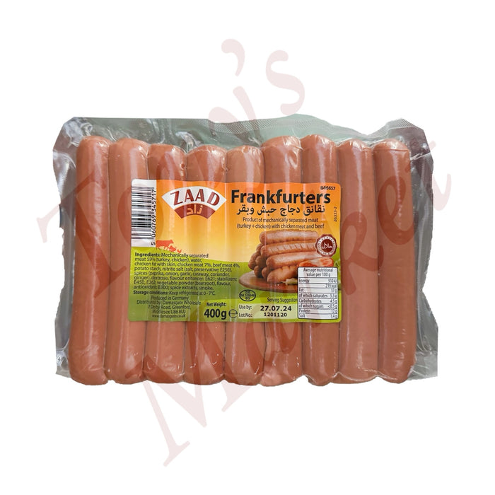 Zaad-Frankfurters(Turkey + Chicken) With Beef Meat 400g