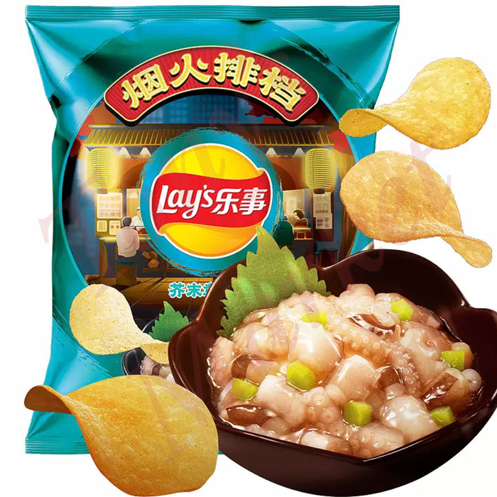 Lay’s Potato Chips Mustard Octopus Flavor 70g 乐事 芥末章鱼味味 马铃薯片