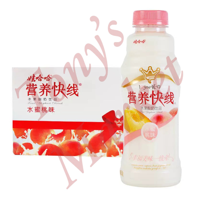 Wahaha Nutri-Express Fruit Yogurt Drink (Peach Flavour)  哇哈哈 营养快线 水蜜桃味 500ml x 15 Bottles