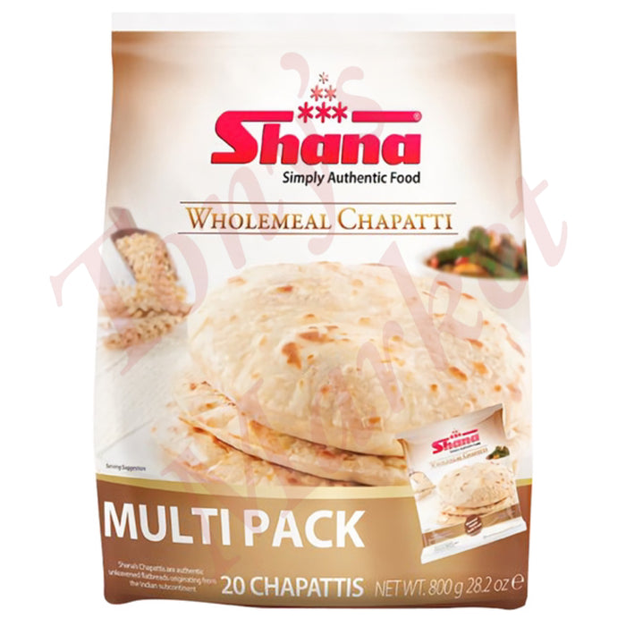 Shana - Wholemeal Chapatti 20 Pieces (Multi Pack) 800g