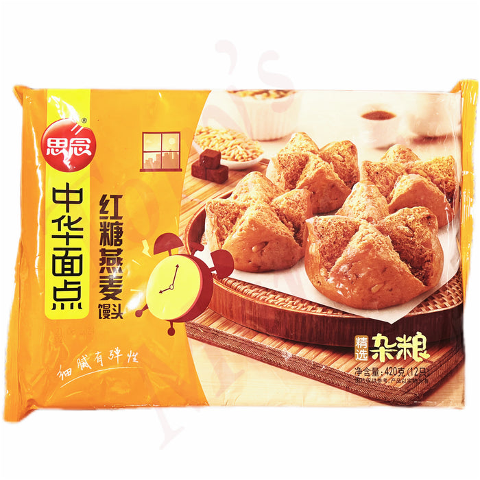 SN - Brown Sugar & Oats Buns (12 Pcs) 思念 中华面点 红糖燕麦馒头 12只 420g