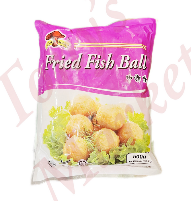 MUSHROOM Brand - Fried Fish Ball (中炸丸) 500gs