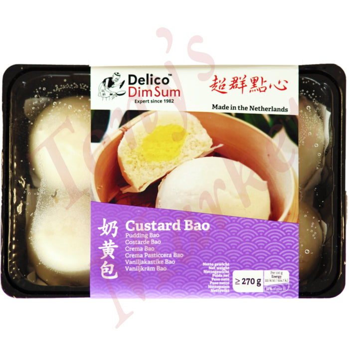 Delico Dim Sum - Custard Bao 6 Pieces 超群点心 奶黄包 270g