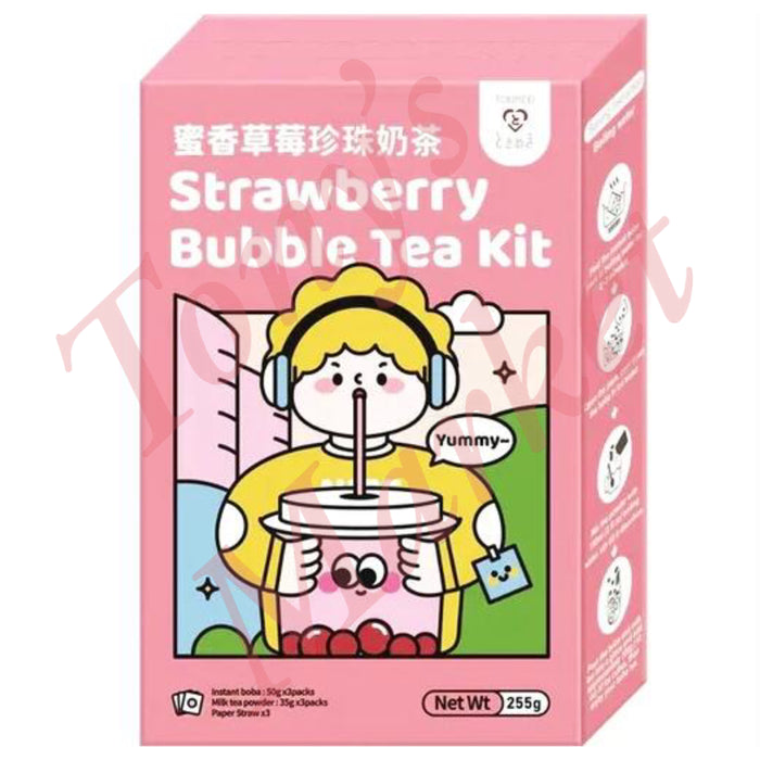 TOKIMEKI Straweberry Bubble Tea Kit (50g x 3 Packs) 255g