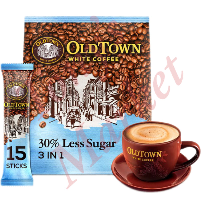 Old Town - White Coffee 3 In 1 (30% Less Sugar) (15 Sticks x 35g) 525g