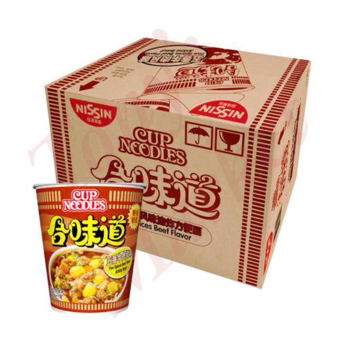 合味道 五香牛肉杯面 Nissin Cup Noodles Five Spice Beef Flavor (72gX24Pcs)