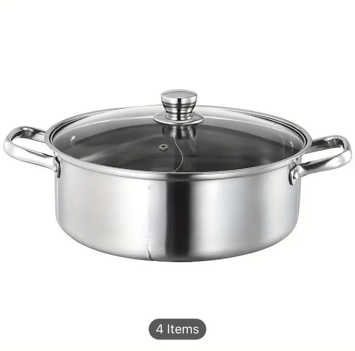 Cooking Pot Extra Thick Stainless Steel Household Large Capacity Pot For Home Party