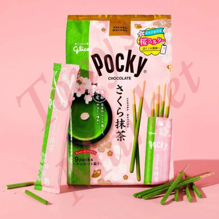 POCKY - Chocolate Sakura Matcha Stick (8 Packs) 101.6g