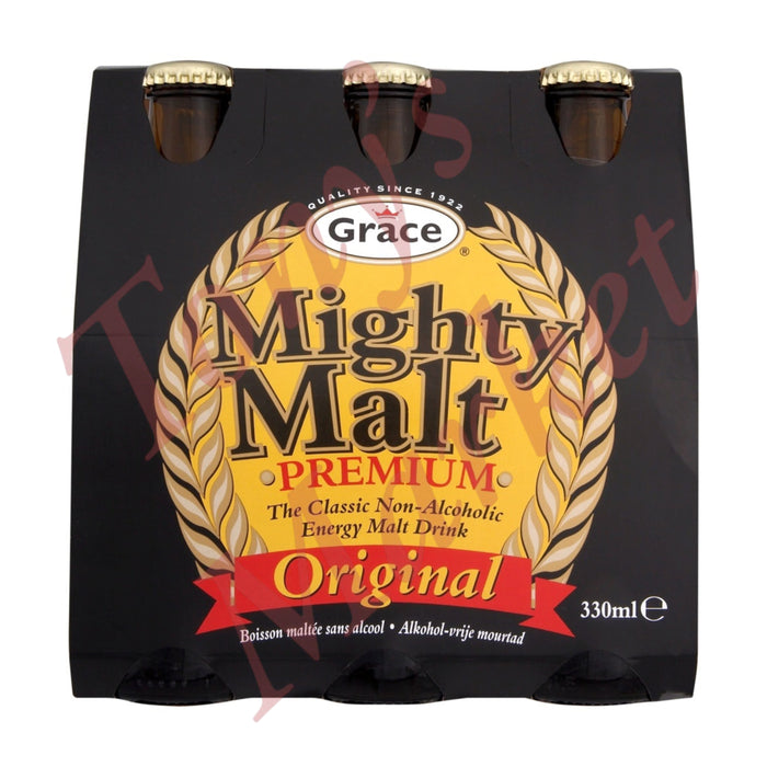 Grace - Mighty Malt Original (Non Alchoholic Drink) 330ml x 6 Bottles