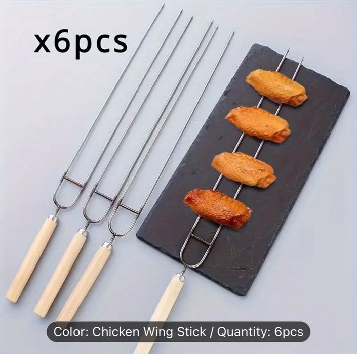 Stainless Steel Skewers 6 Pcs