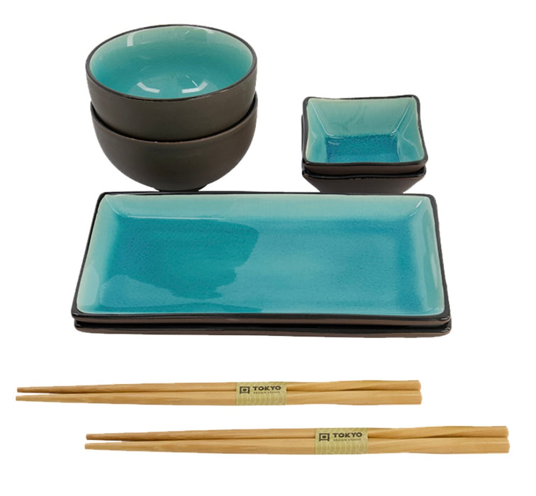 Glassy Turquoise, Blue Giftset 8pcs - B98154