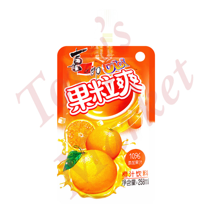 CICI - Fruit Flavoured Drink (Orange) 258ml 喜之郎 果粒爽 橙汁饮料