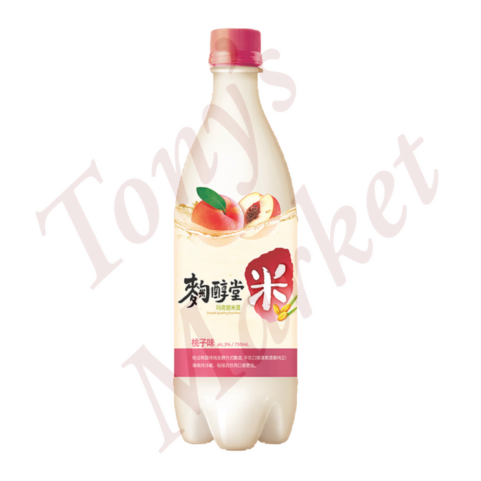 Kook Soon Dang-Smooth Sparkling Rice Wine【Peach Flavor】750mL