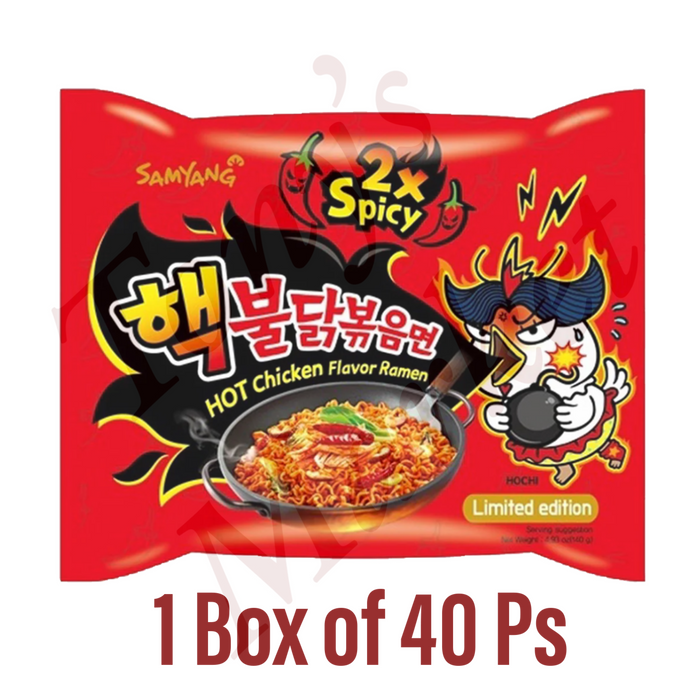 SAMYANG 2 x Spicy Hot Chicken Flavour Ramen Whole Box【双倍辣火鸡面】