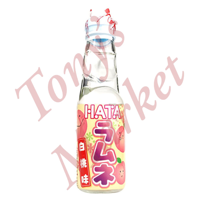 Hatakosen Ramune Soda - White Peach Flavour 200ml