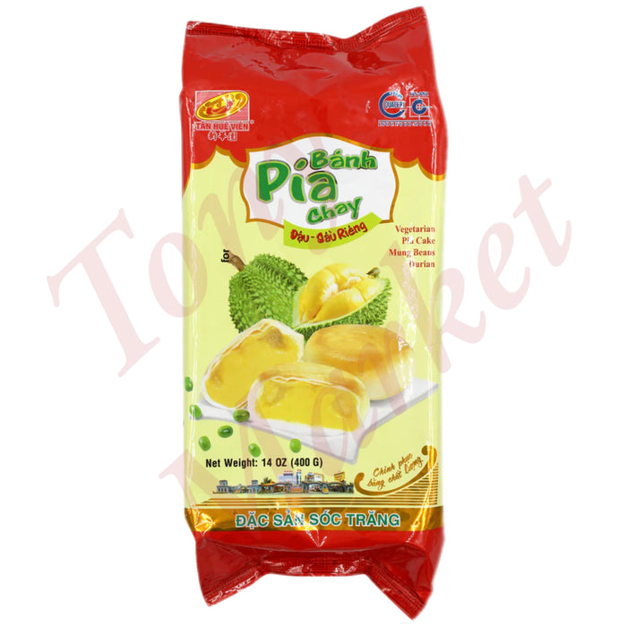 Tan Hue Vien - Durian & Mungbean Vegetarian Pia Cake 400g (Bánh Pí­a) (Frozen)