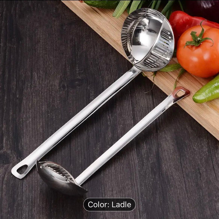 Stainless Steel Long-Handle Colander With Hook