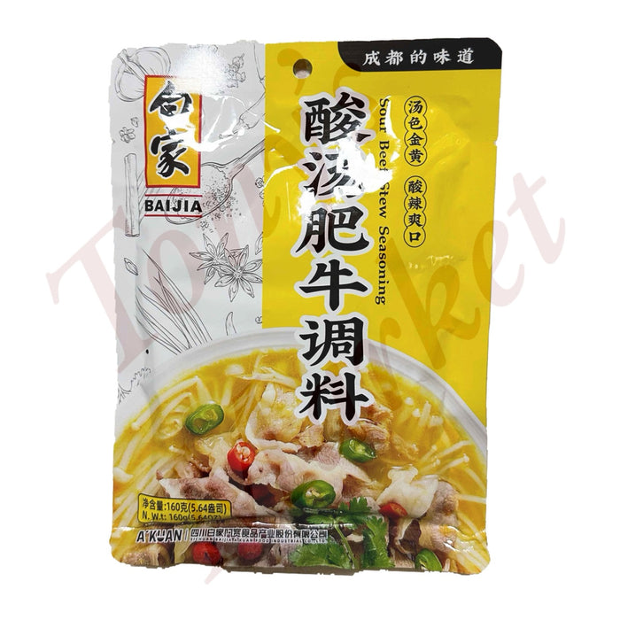 BaiJia Sour Beef Stew Seasoning 160g【白家酸汤肥牛调料】