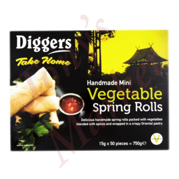 DIGGERS - Handmade Mini Vegetable Spring Rolls (25 Pcs) 375g