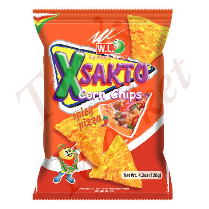 W.L Xsakto Corn Chips Spicy Pizza 120g