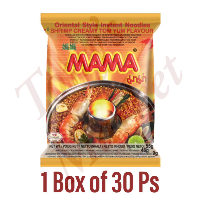 MAMA Shrimp Creamy Tom Yum Flavour Noodles Whole Box【奶油鲜虾东阴功面】