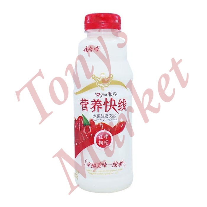 Wahaha Nutri-Express Fruit Yogurt Drink (Red Dates & Goji Flavour)  哇哈哈 营养快线 红枣枸杞味 500ml