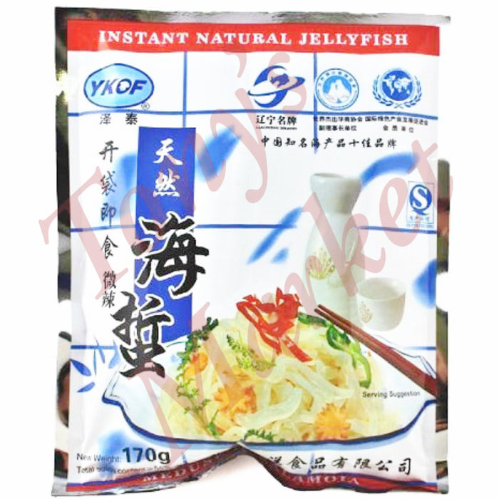 YKOF -Natural Jellyfish Mild Spicy (Ready to Eat) 泽泰 开袋即食 天然海蜇 (微辣) 170g