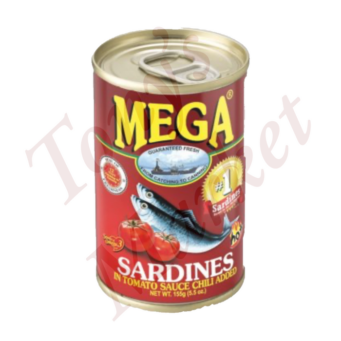 Mega Sardines In Tomato Sauce With Chilli 155g