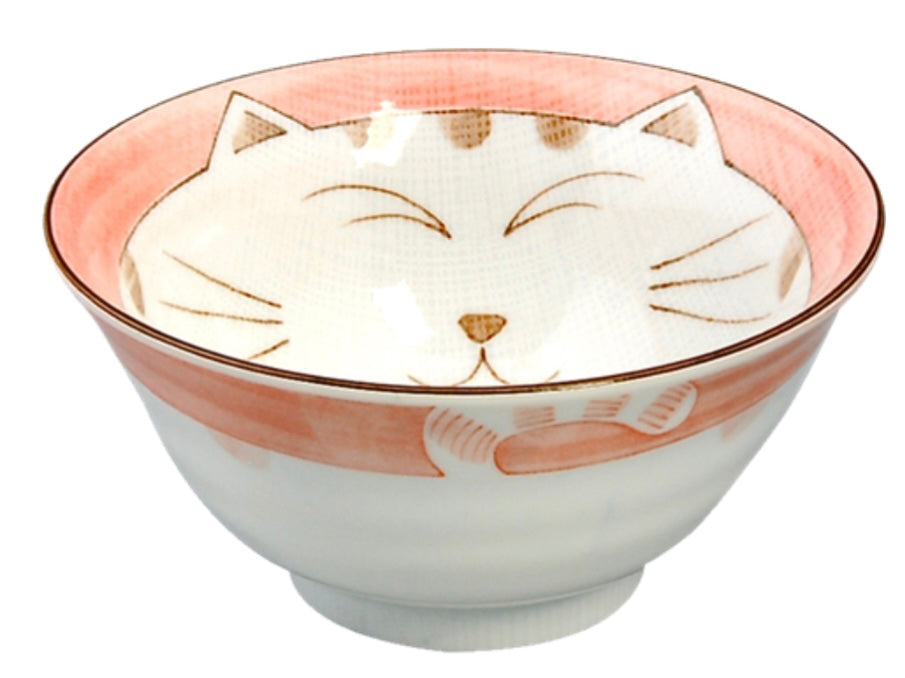 Kawaii Bowls, Lucky Cat Tayo Pink 300ml - B92222