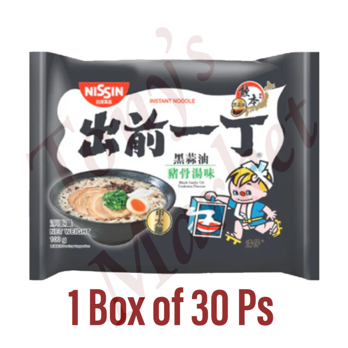 Nissin Black Garlic Oil Tonkotsu Flavour Noodles Whole Box【出前一丁黑蒜油猪骨汤味】