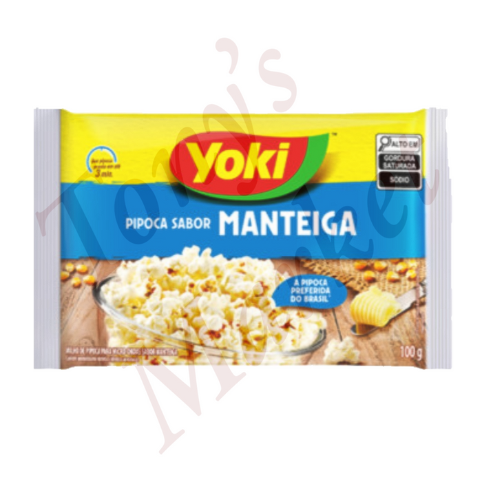 Yoki Microwave Popcorn With Butter Topping 100g