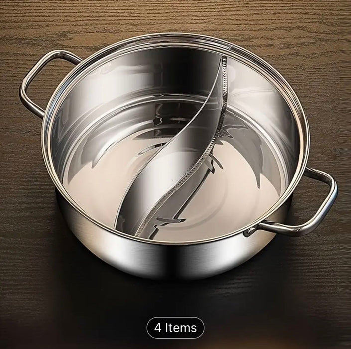 Cooking Pot Extra Thick Stainless Steel Household Large Capacity Pot For Home Party