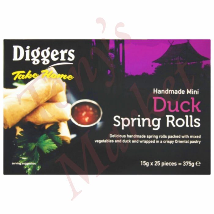 DIGGERS - Handmade Mini Duck Spring Rolls (25 Pcs) 375g