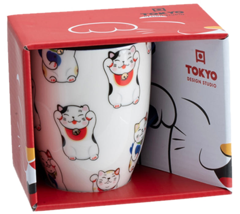 Kawaii Mug, Lucky Cat White Giftbox 380ml - B917619