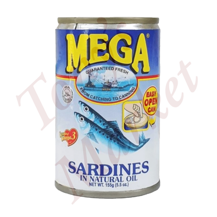 Mega Sardines In Natural Oil 155g