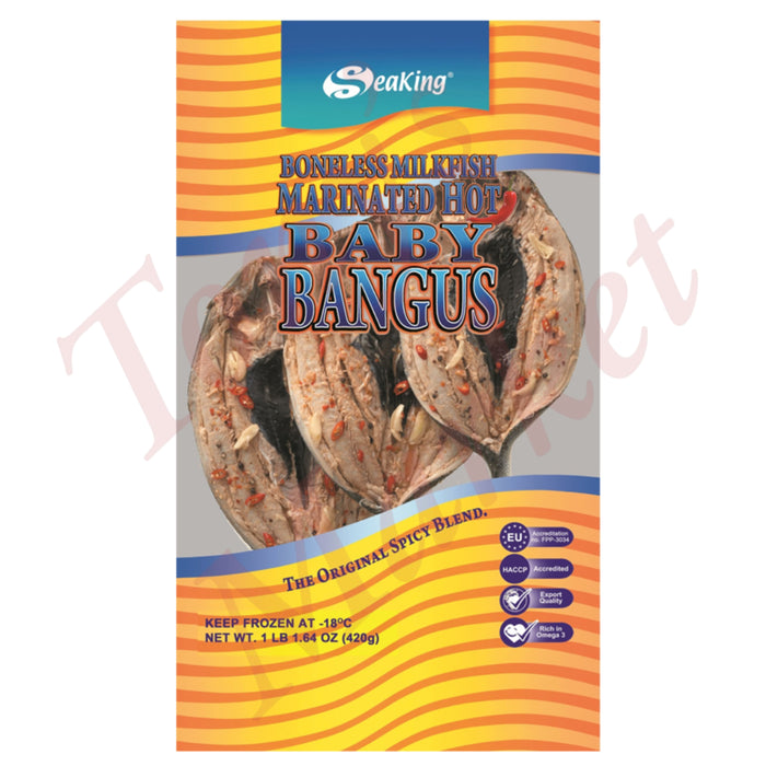 SEAKING - BONELESS MILKFISH - MARINATED HOT BABY BANGUS 420g