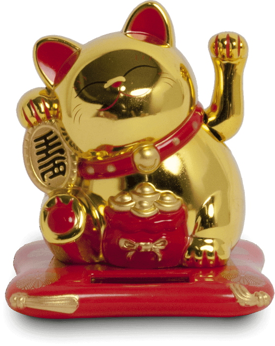 Solar-Powered Lucky Cat Gold (03)