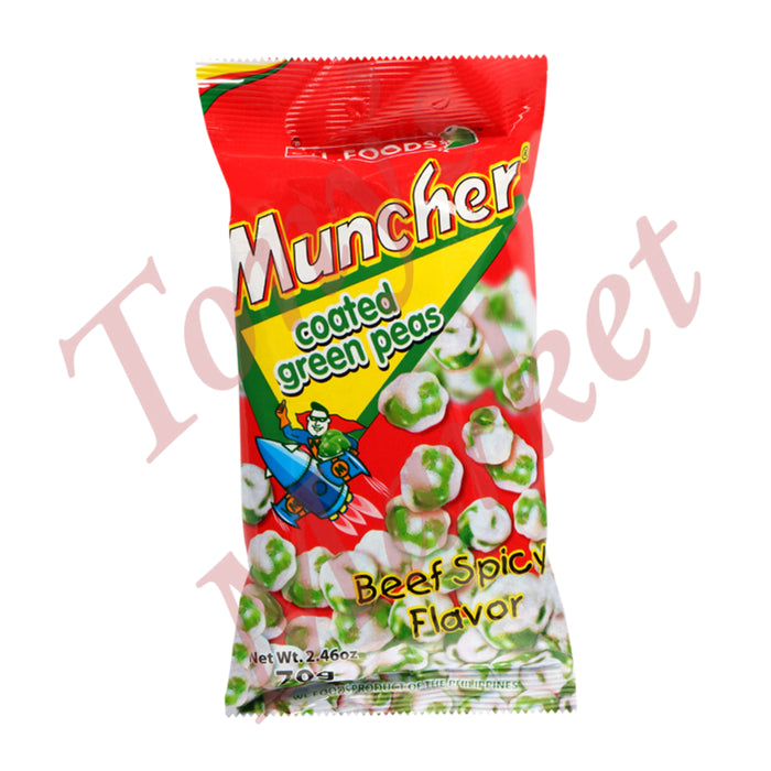W.L. Muncher Coated Green Peas - Beef Spicy Flavor 70g