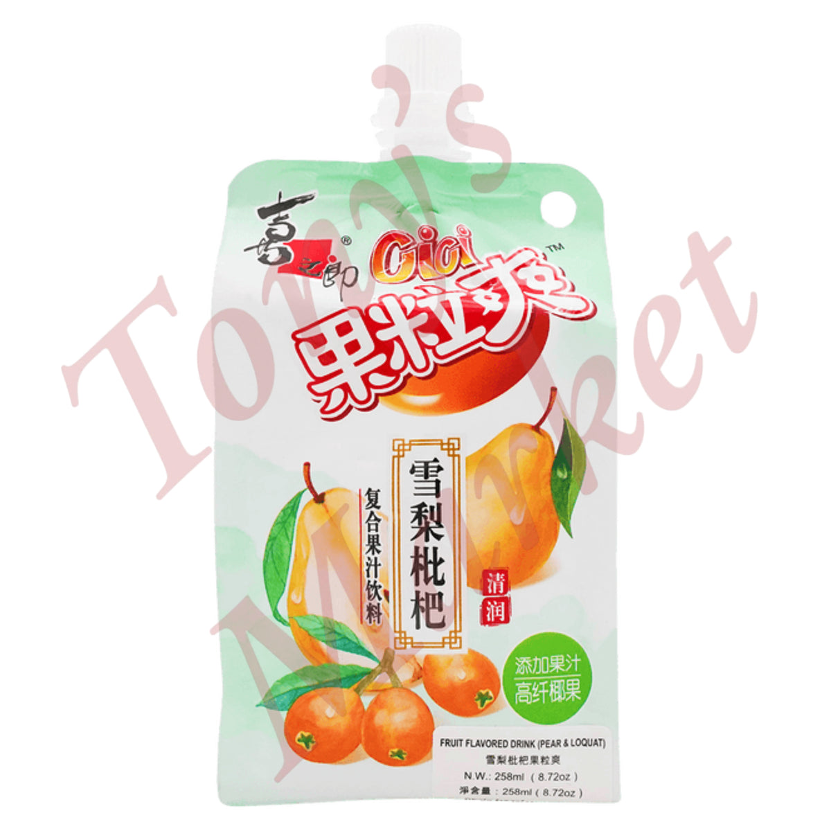 CICI - Fruit Flavoured Drink (Pear & Liquat) 258ml 喜之郎雪梨枇杷