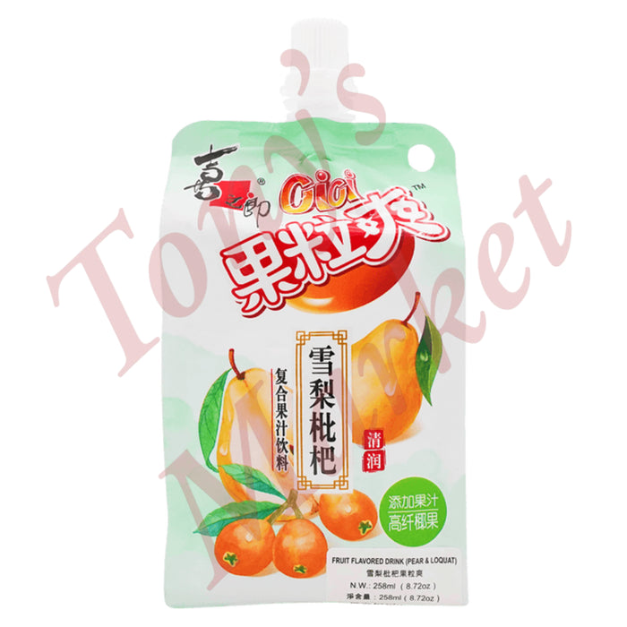 CICI - Fruit Flavoured Drink (Pear & Liquat) 258ml 喜之郎 雪梨枇杷果粒爽