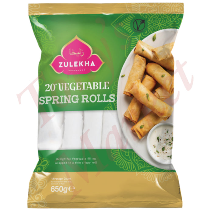 ZULEKHA - 50 VEGETABLE SPRING ROLLS  (HALAL) 650g