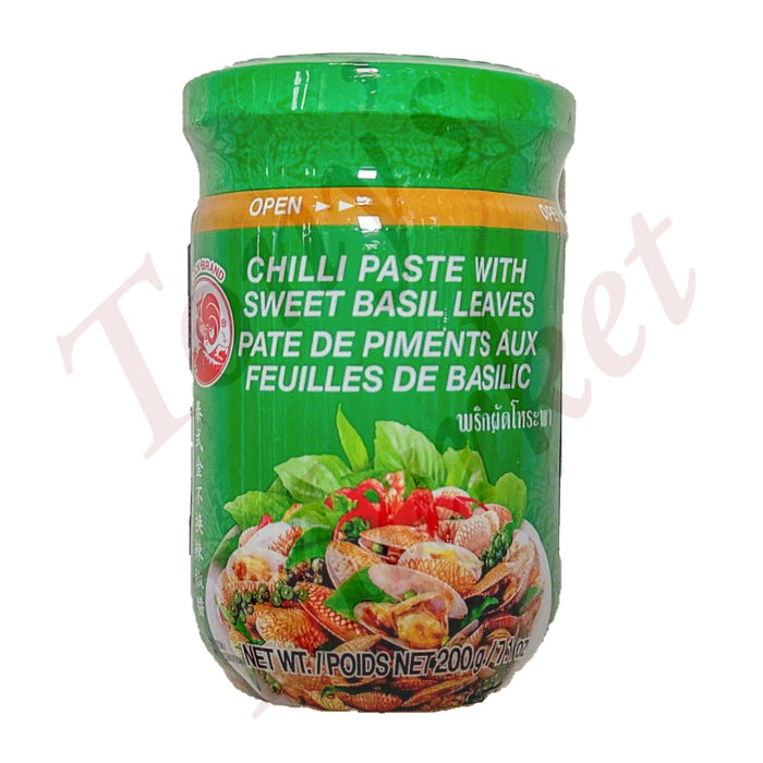 Cock Brand Chilli Paste With Sweet Basil Leaves 227g