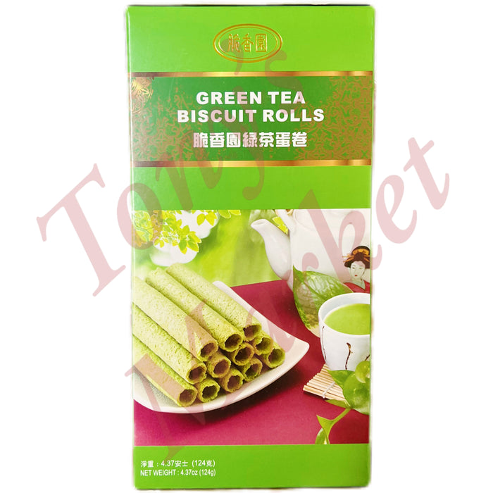 CXY - Green Tea Biscuit Roll 脆香园 綠茶蛋卷 124g