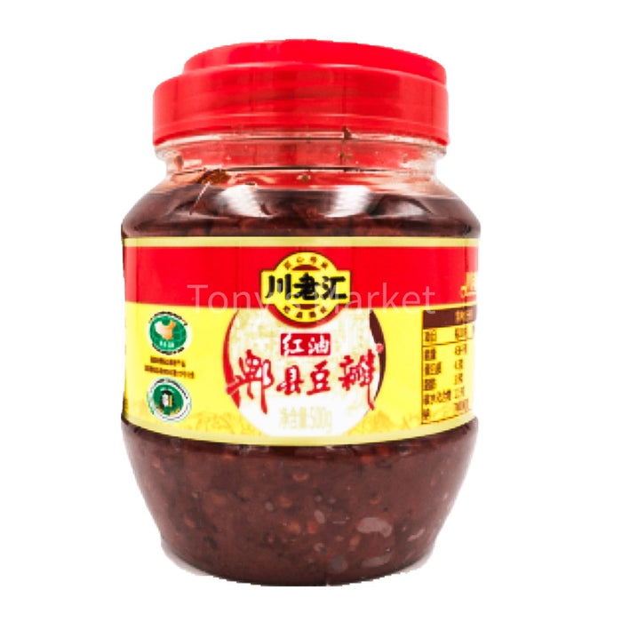 ChuanLaoHui- Hot Broad Beans Paste in Red Oil 500g（红油郫县豆瓣酱）