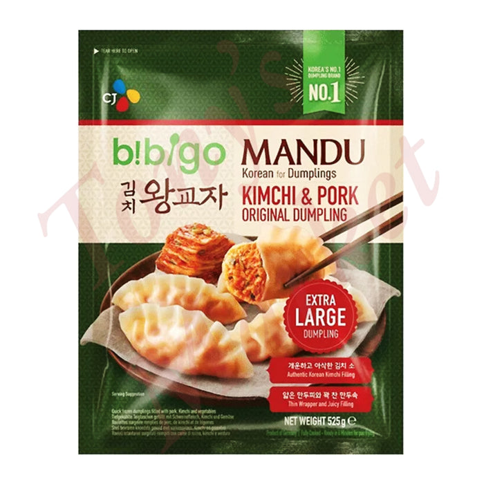 BIBIGO - Mandu Dumplings (Kimchi & Pork) Extra Large Dumplings 525g