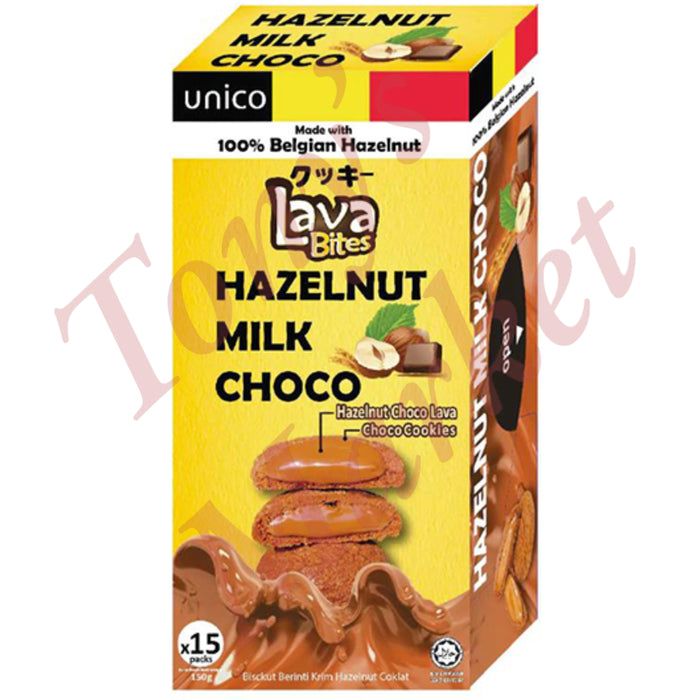 UNICO - Lava Bites Hazelnut Milk Choco (x15 Packs) 150g