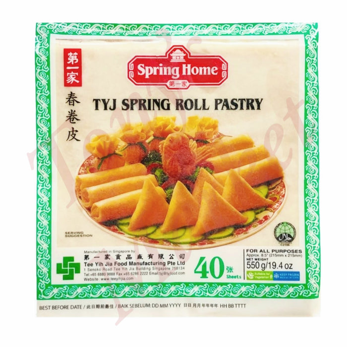 SPRING HOME - TYJ SPRING ROLL PASTRY 春卷皮 (40 Sheets/张) 550g