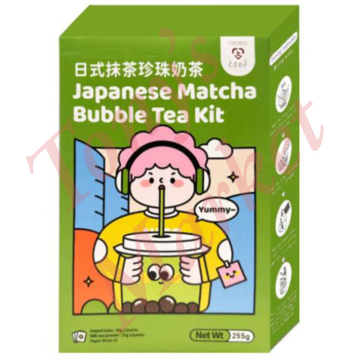 TOKIMEKI Japaese Matcha Bubble Tea Kit (50g x 3 Packs) 255g